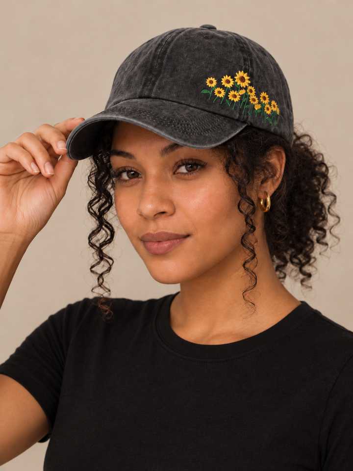 Sunflower Hat Black