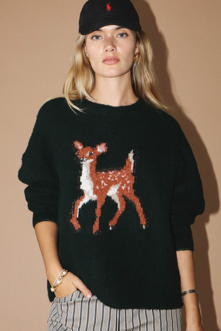 Baby Deer Sweater Forest Green