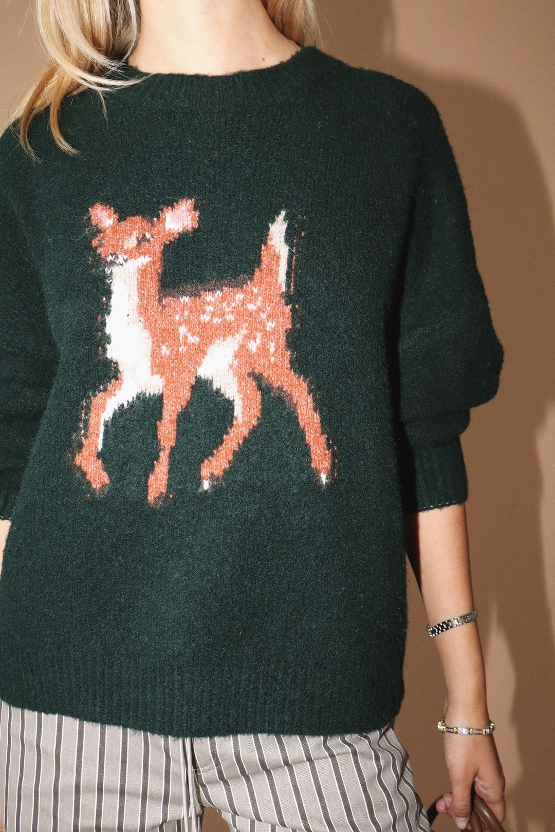 Baby Deer Sweater Forest Green