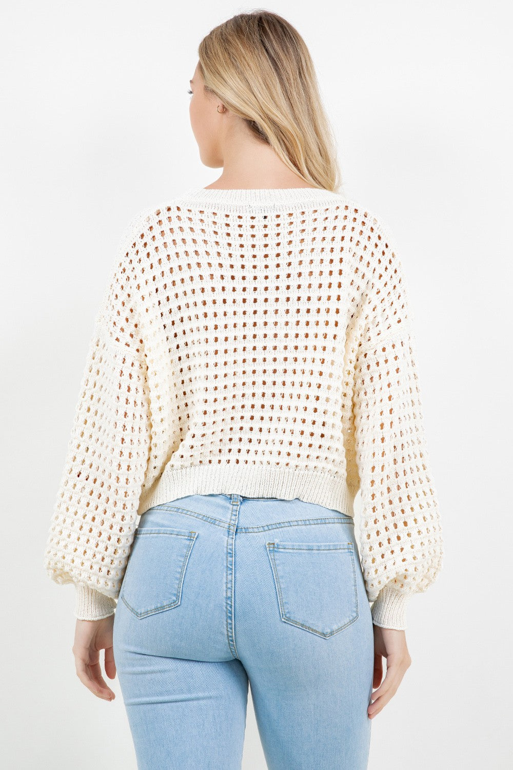 Cherry Open Knit Sweater