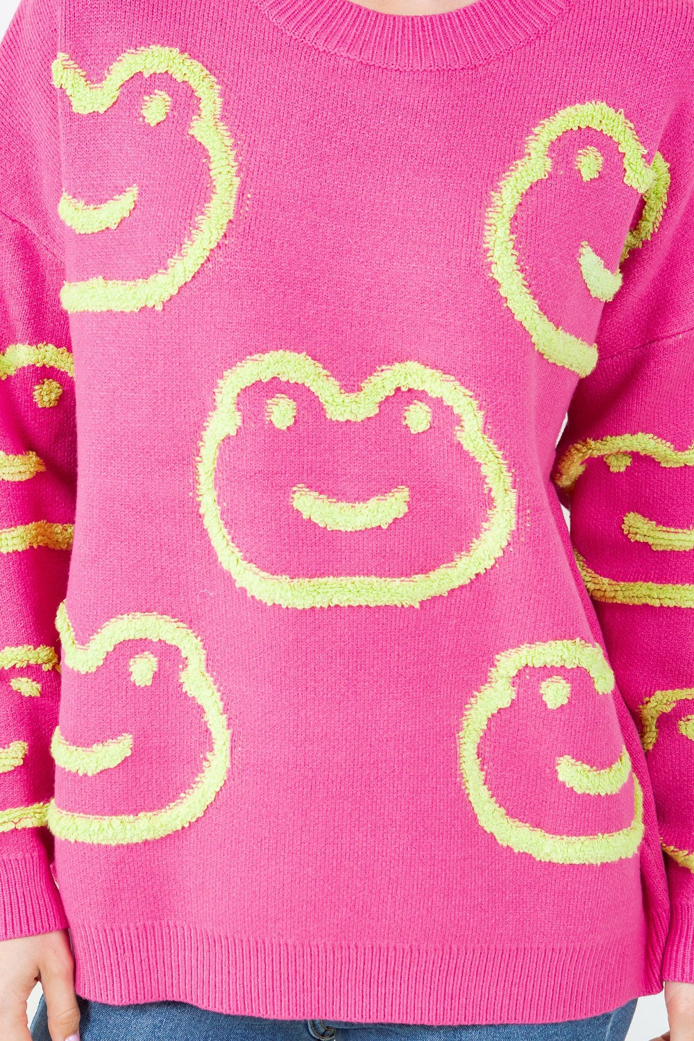 Frog Sweater Pink