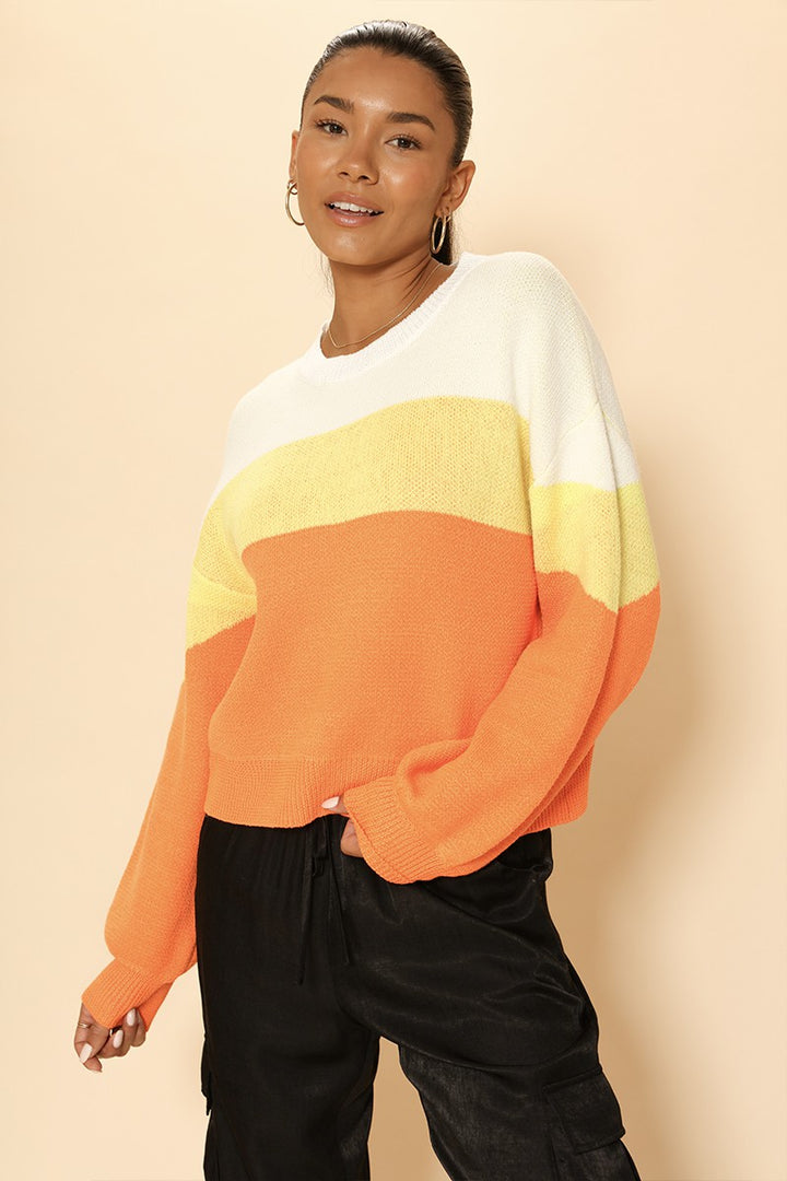 Halloween Sweater Candy Corn Stripes