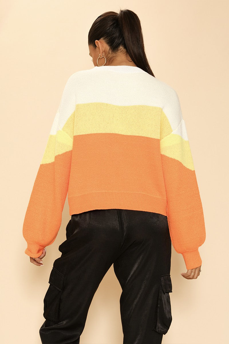 Halloween Sweater Candy Corn Stripes