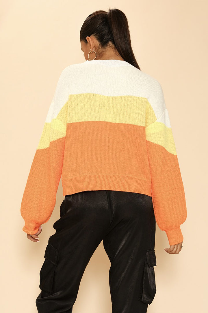 Halloween Sweater Candy Corn Stripes