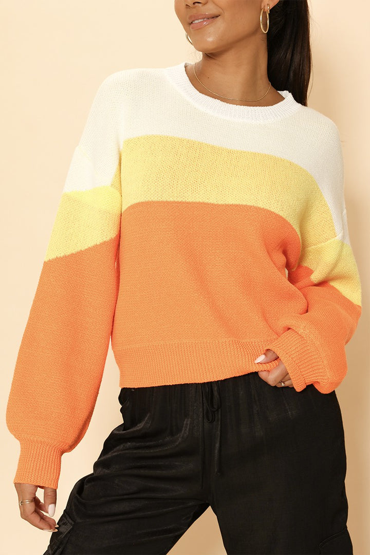 Halloween Sweater Candy Corn Stripes