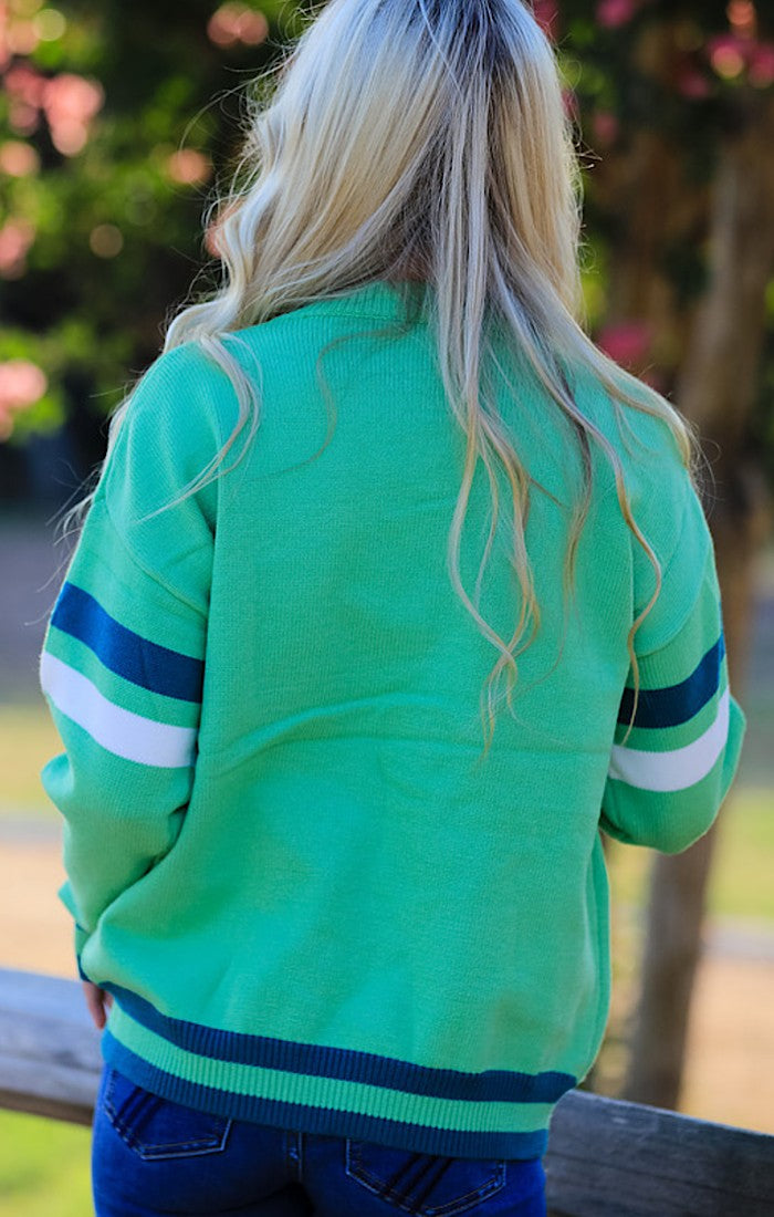 Halloween Sweater Witch Green