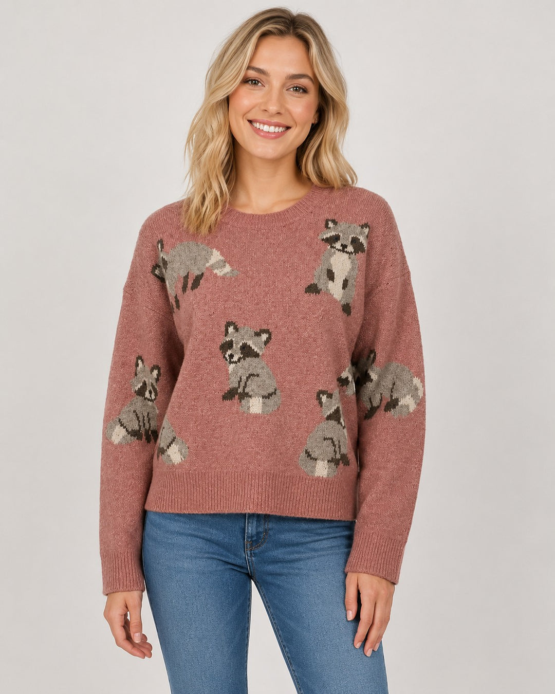 Raccoon Sweater Mauve