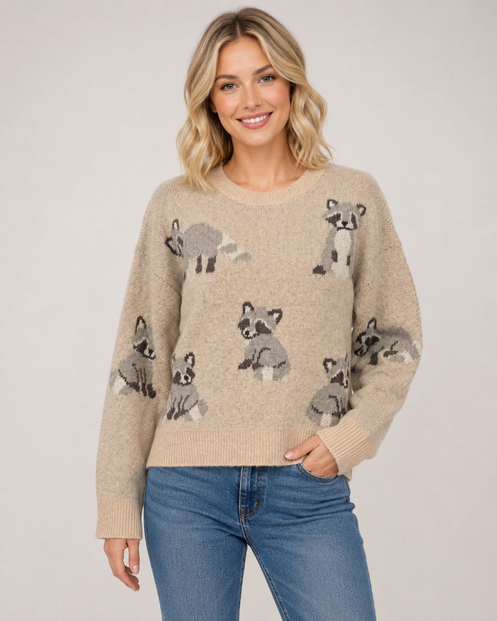 Raccoon Sweater Taupe