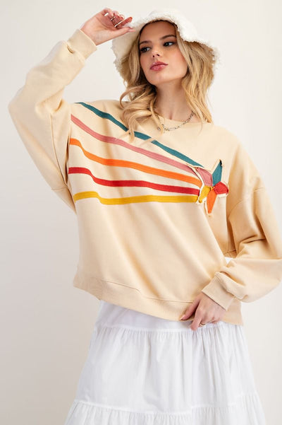 Shooting Star Pullover Sweatshirt Khaki