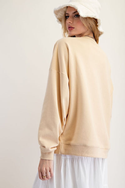 Shooting Star Pullover Sweatshirt Khaki