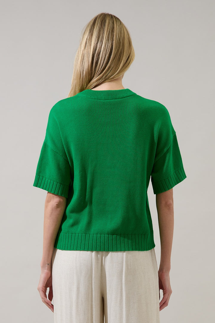 Ladybug Knit Short Sleeve Top