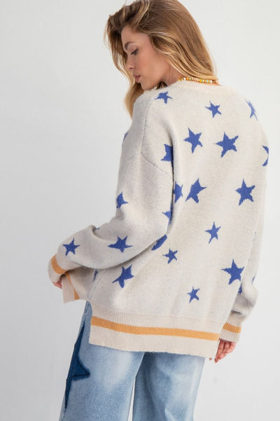 Star Sweater Pocket Ivory