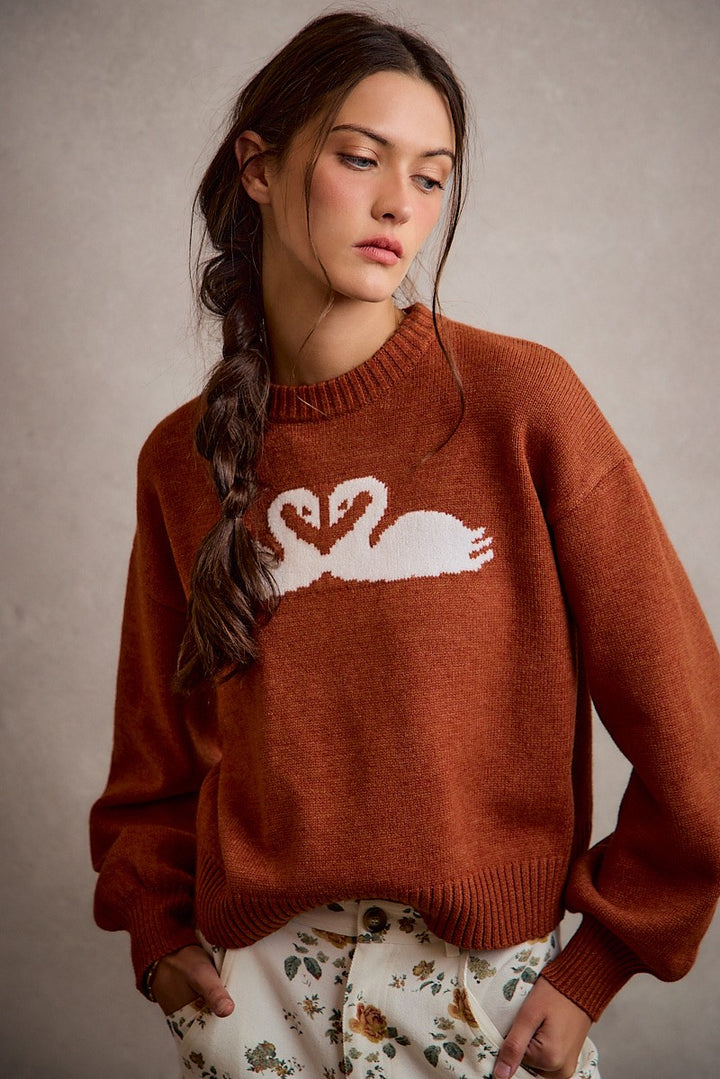Swan Sweater Rust
