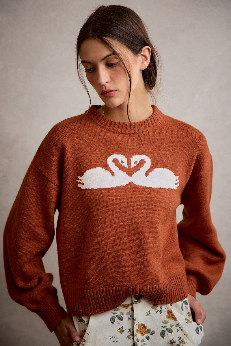 Swan Sweater Rust