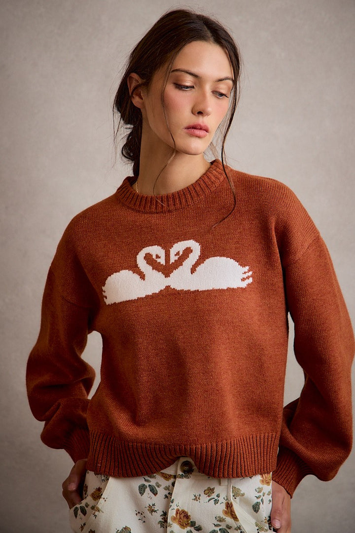 Swan Sweater Rust