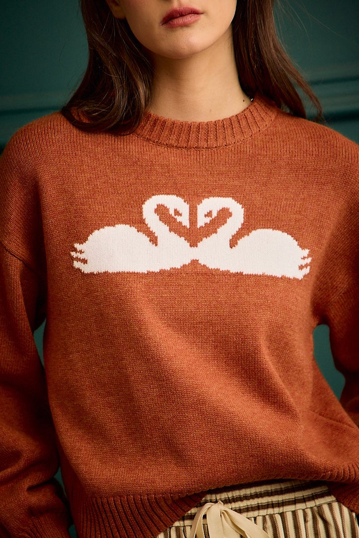 Swan Sweater Rust