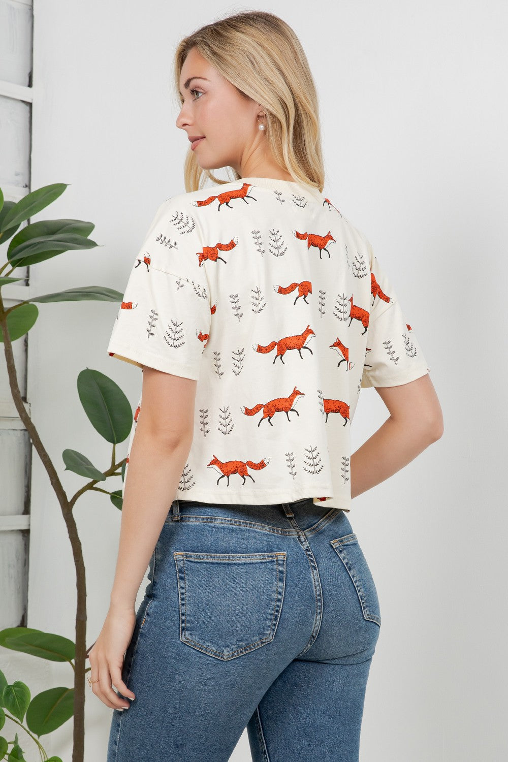 Fox Crop Top Tee