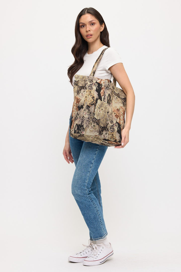 Cat Tapestry Tote Bag