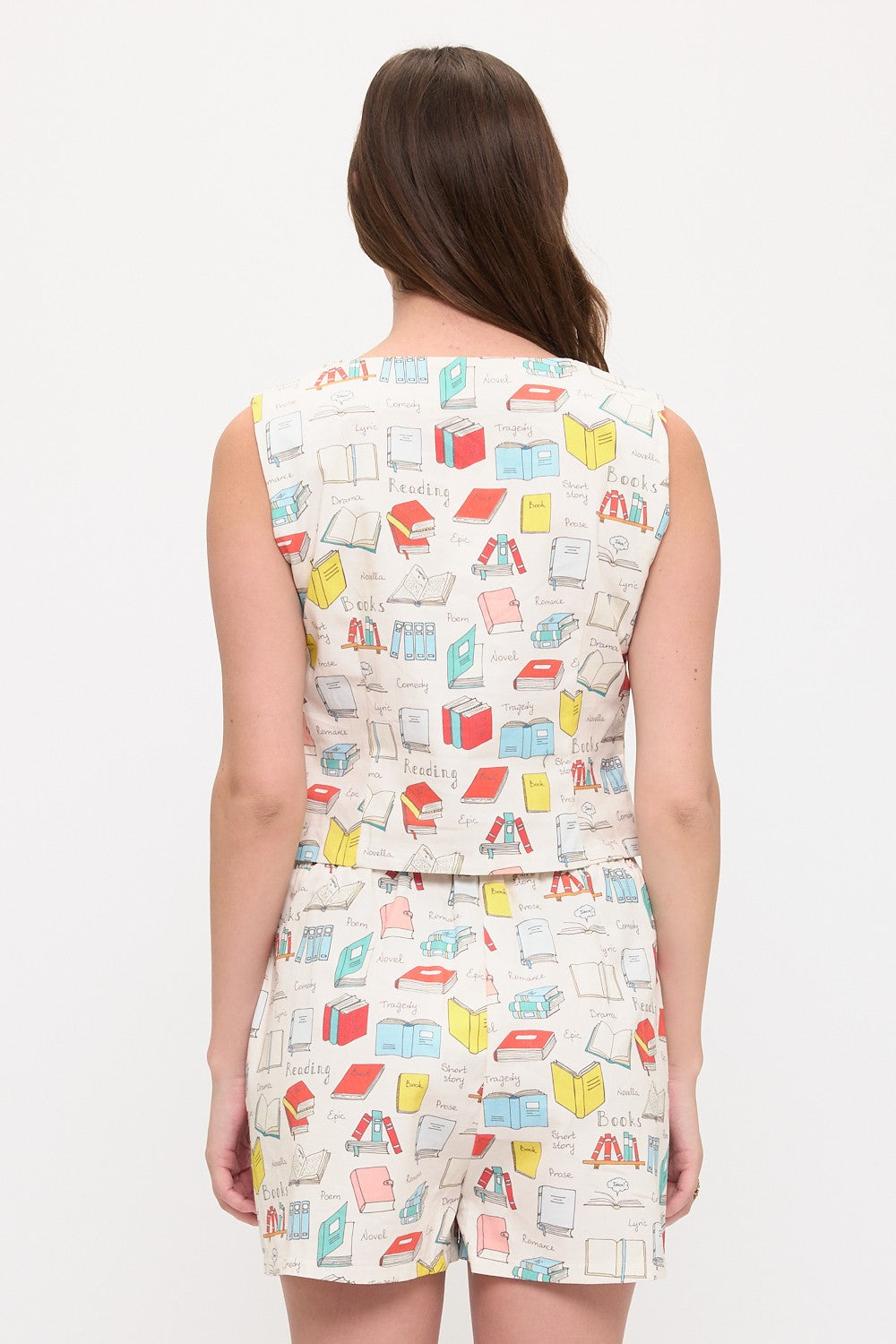 Books Buttoned Vest