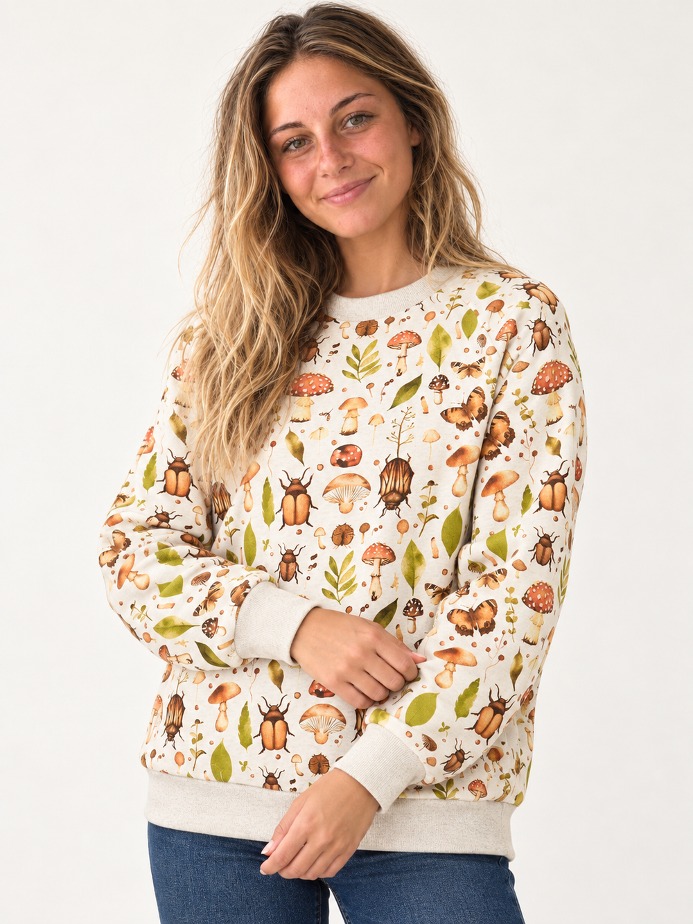 Woodland Bugs Sweatshirt angled view