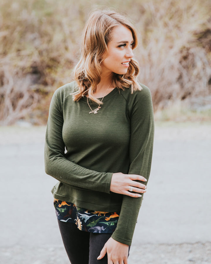 Dinosaur Open Back Sweater