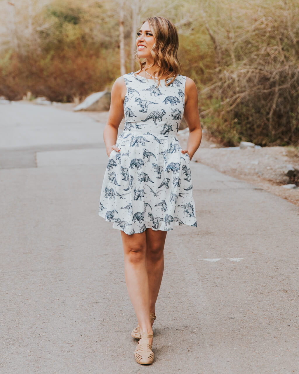 White Dinosaur Dress XL White Dinosaur Dress XL