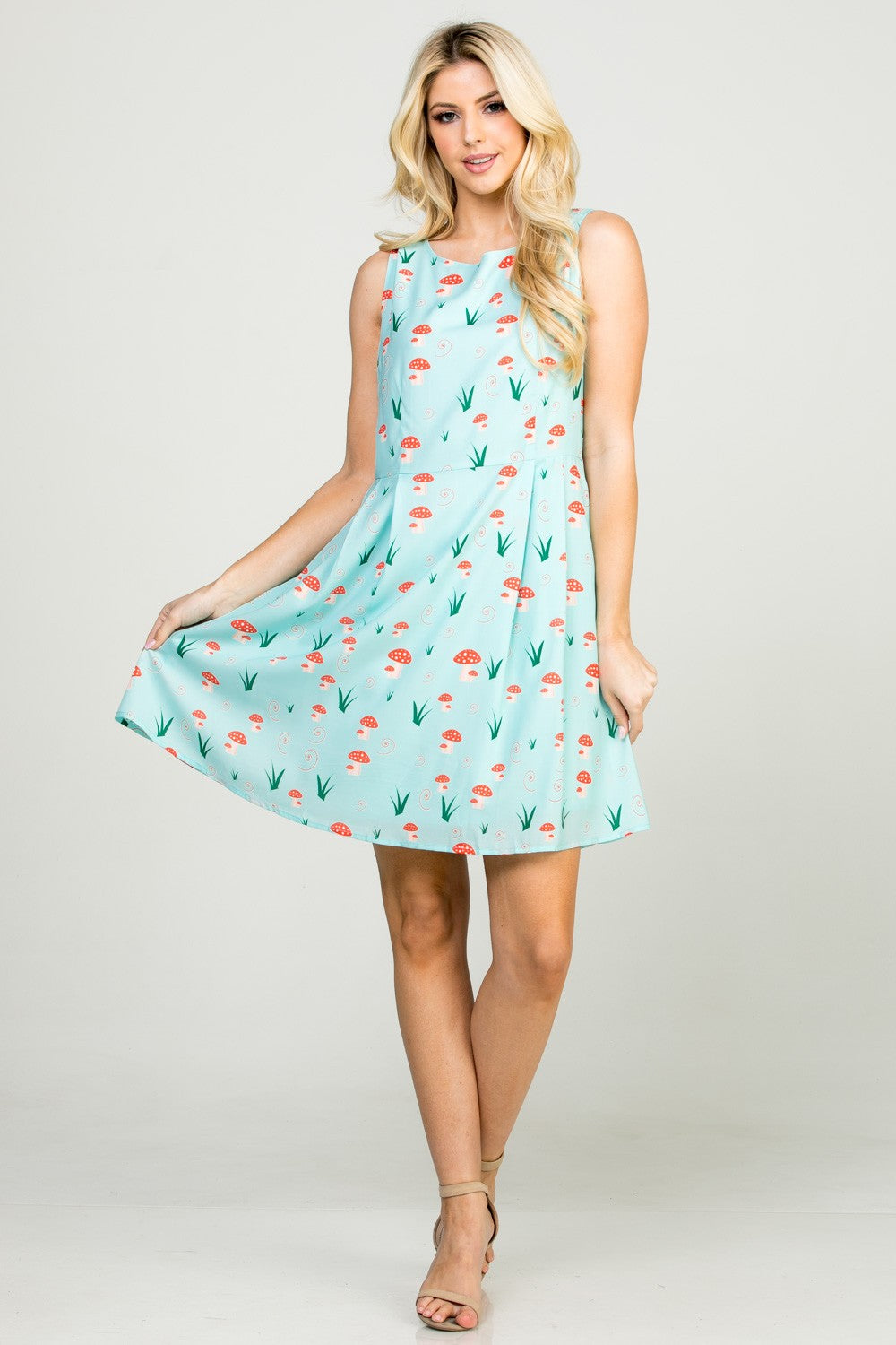 Mushroom Dress Light Blue