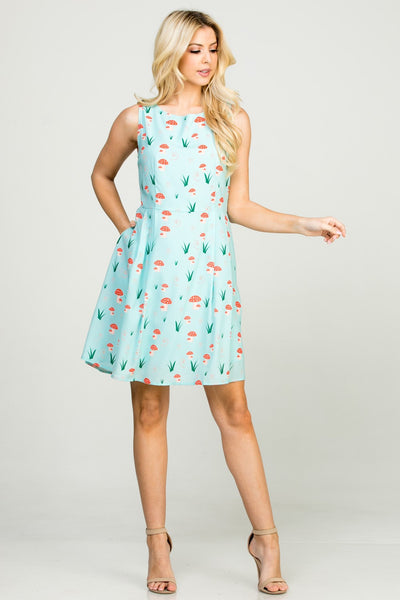 Mushroom Dress Light Blue