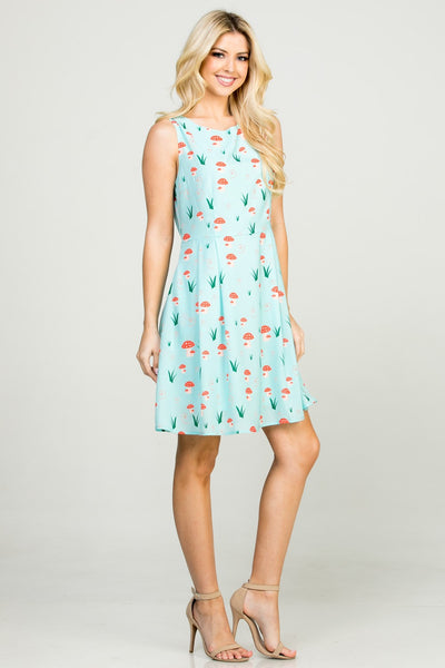 Mushroom Dress Light Blue