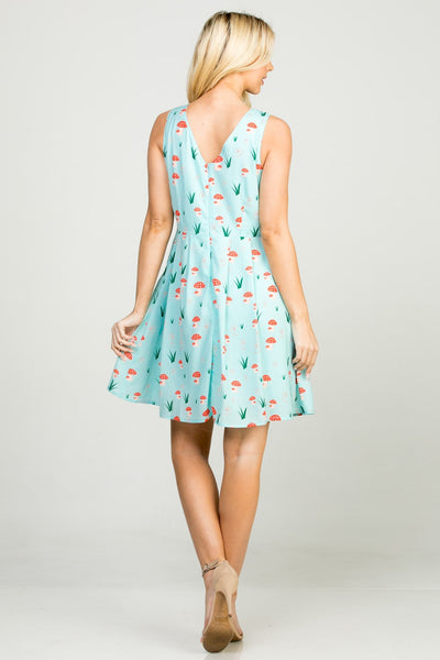 Mushroom Dress Light Blue