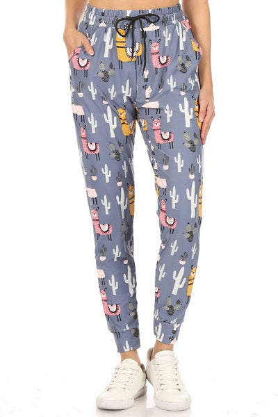 Llama Cactus Joggers