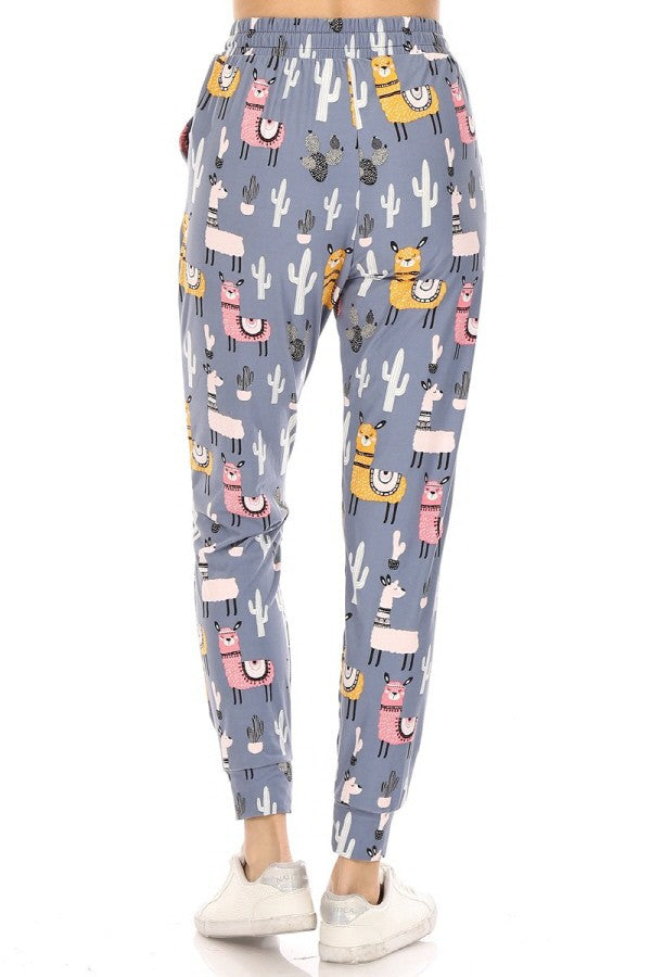 Llama Cactus Joggers