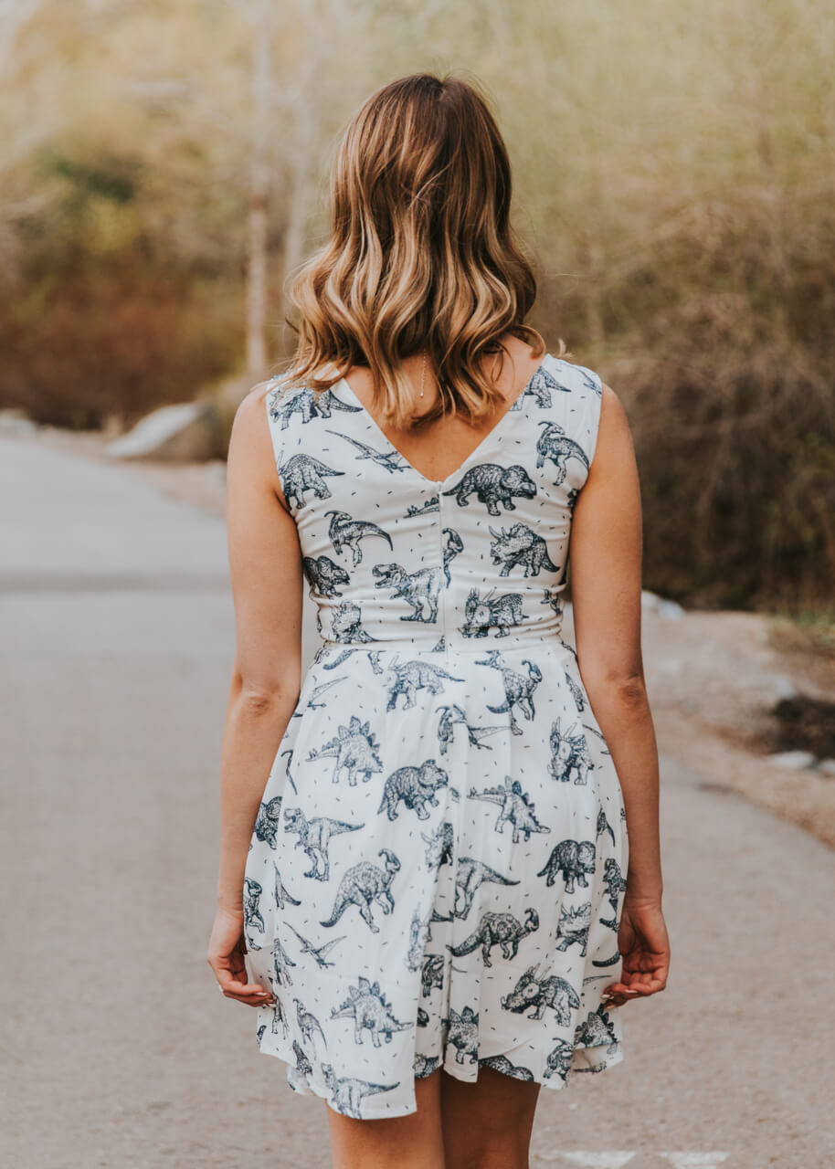 White Dinosaur Dress