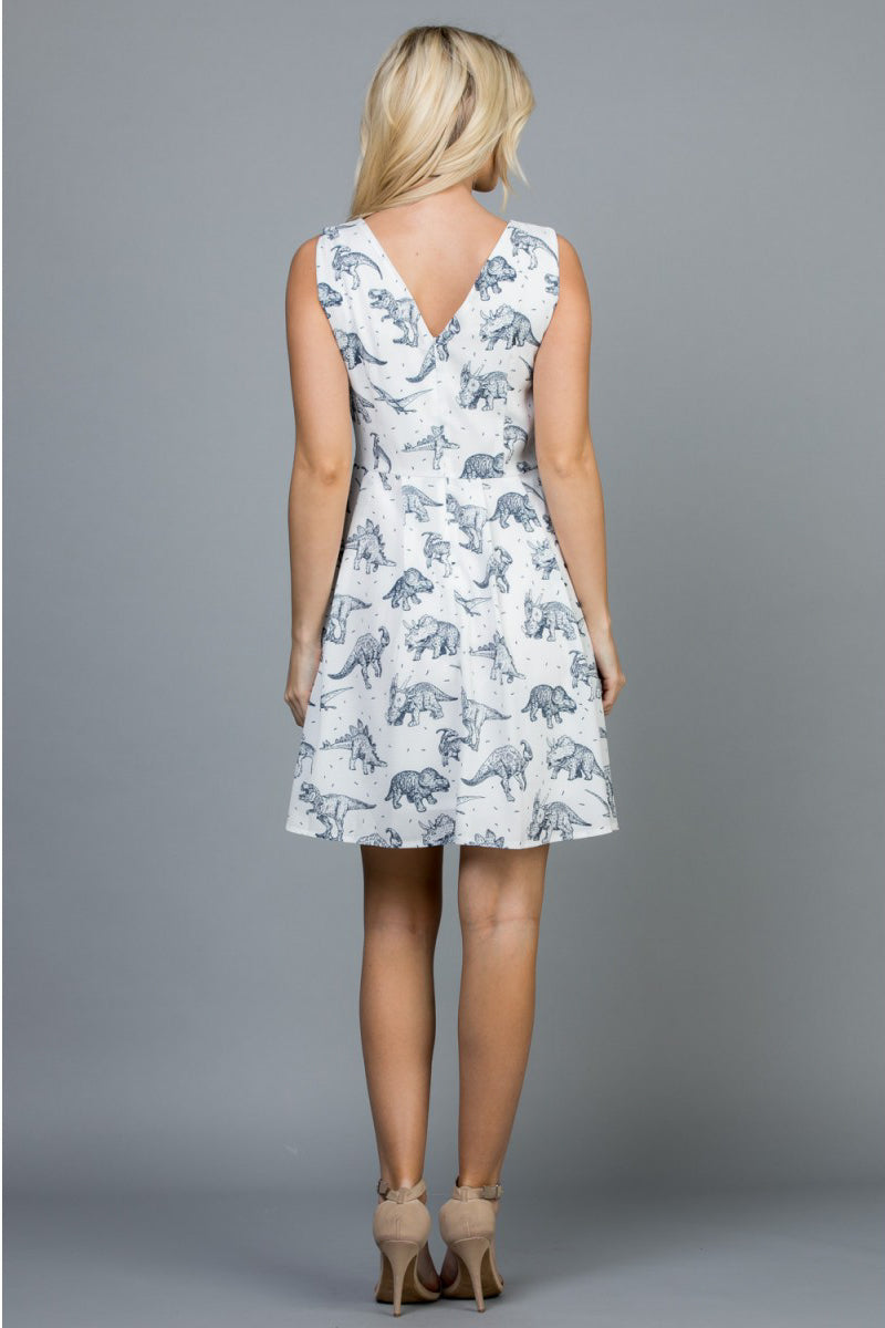 White Dinosaur Dress XL White Dinosaur Dress XL