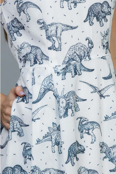 White Dinosaur Dress