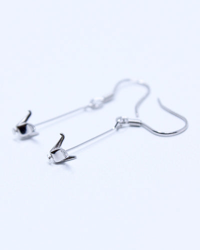 Origami Crane Dangle Earrings