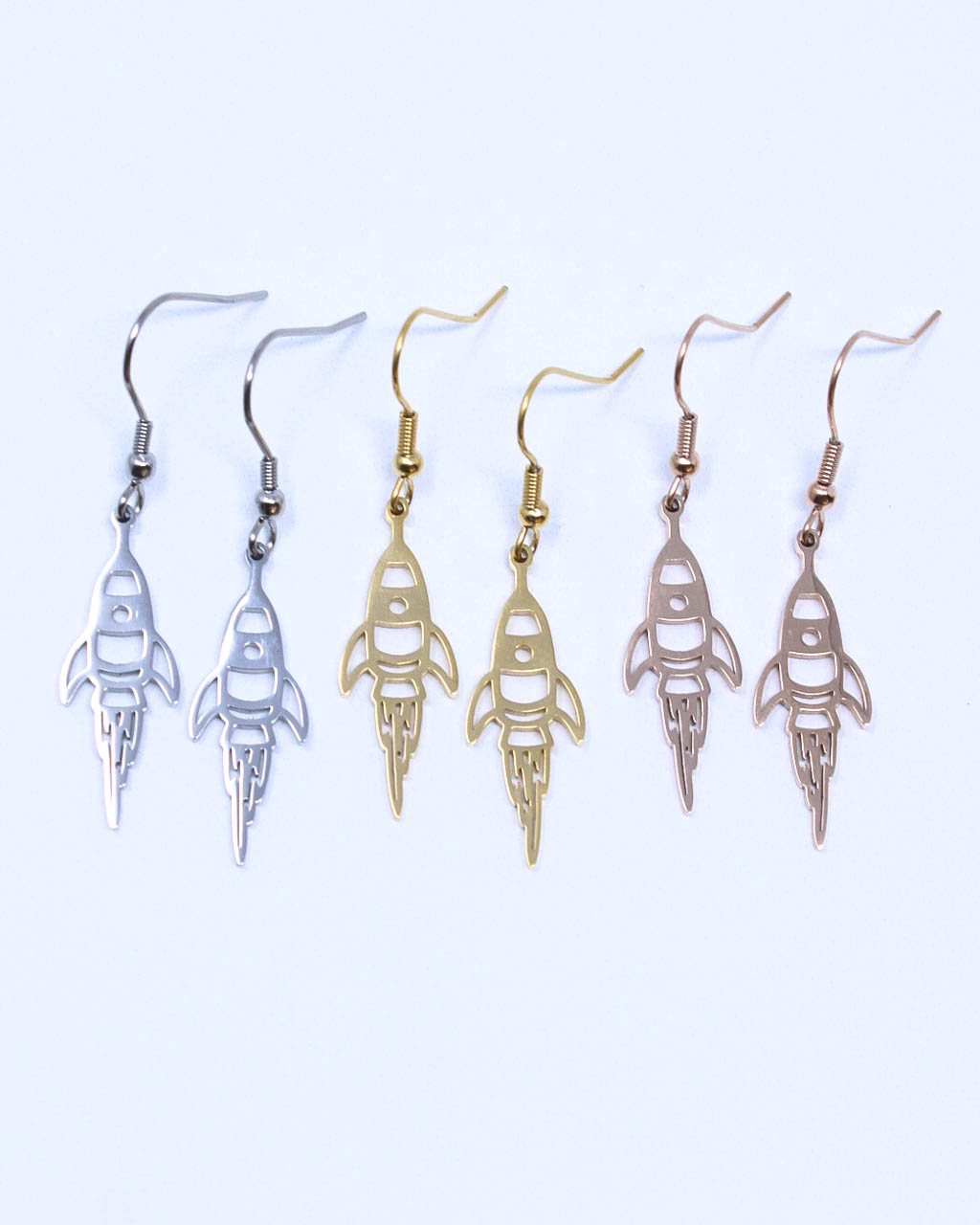 Rocket Ship Dangle Earrings