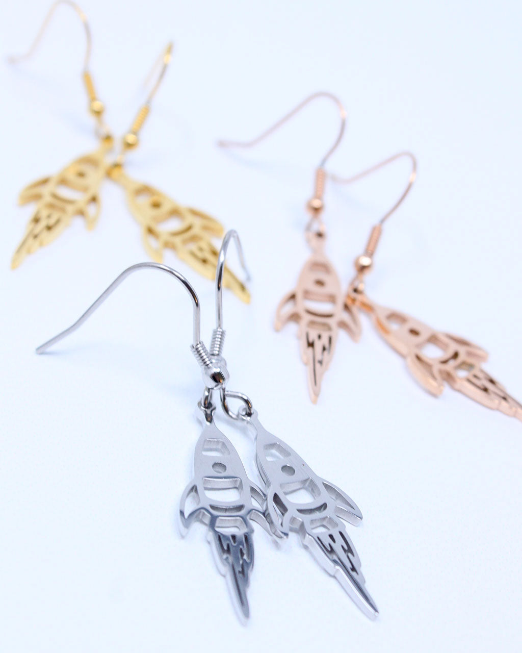 Rocket Ship Dangle Earrings