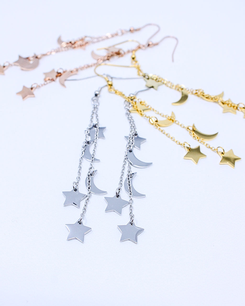 Prancing Moon & Star Earrings