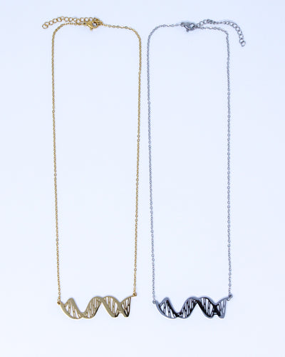 DNA Double Helix 2D Necklace