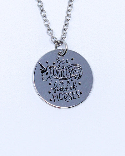 Sayings Necklace - Be A Unicorn