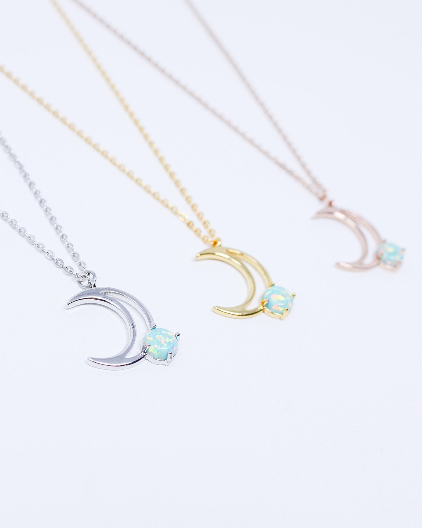 Opal Moon Necklace