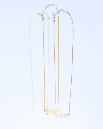 Moon Phase Cutout Necklace