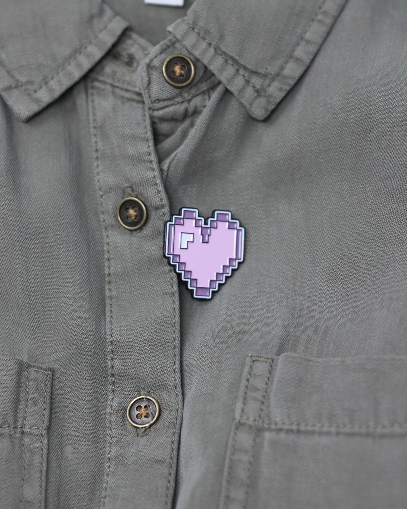 Pixel Heart Pin