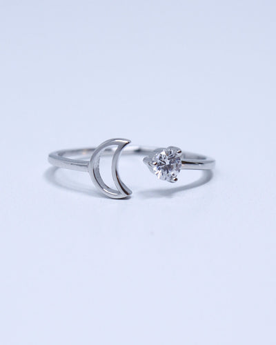 Radiant Moon & Star Ring