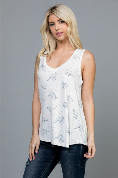 Dinosaur Flowy Tank Top