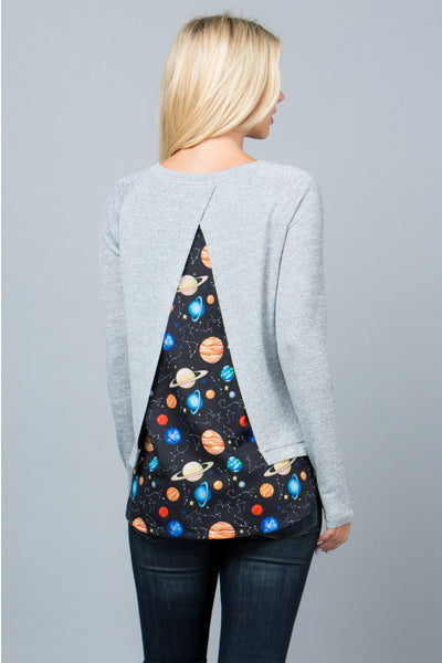 Planets Open Back Sweater