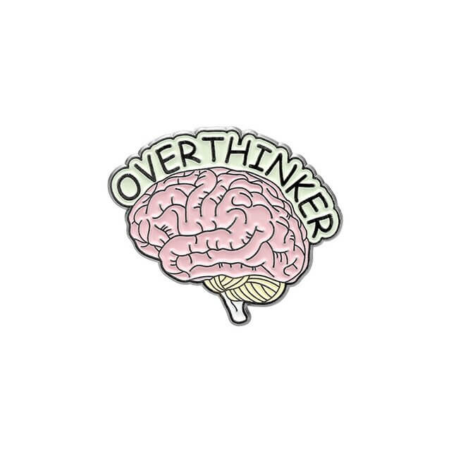 Overthinker Brain Pin
