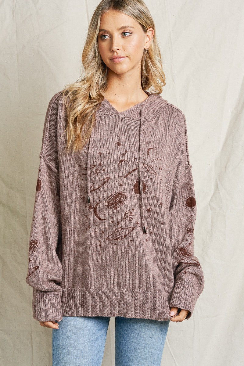 Galaxy Knit Sweater Brown