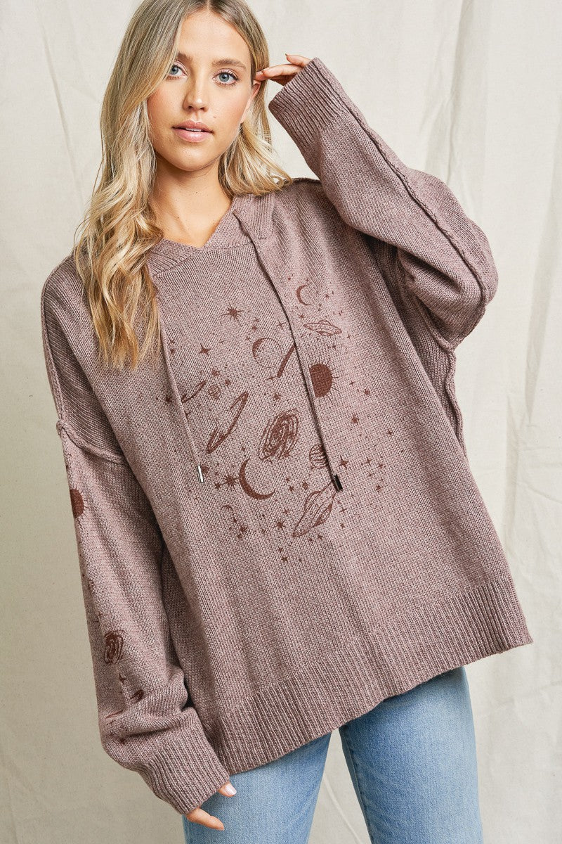 Galaxy Knit Sweater Brown